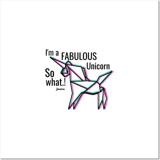 Im a fabulous unicorn | Perfect for all Unicorn Wall Art by Sam Design Studio